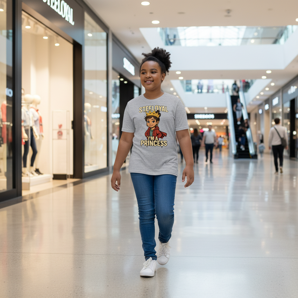 Steeloyal I'm a princess girls Youth Short Sleeve T-Shirt